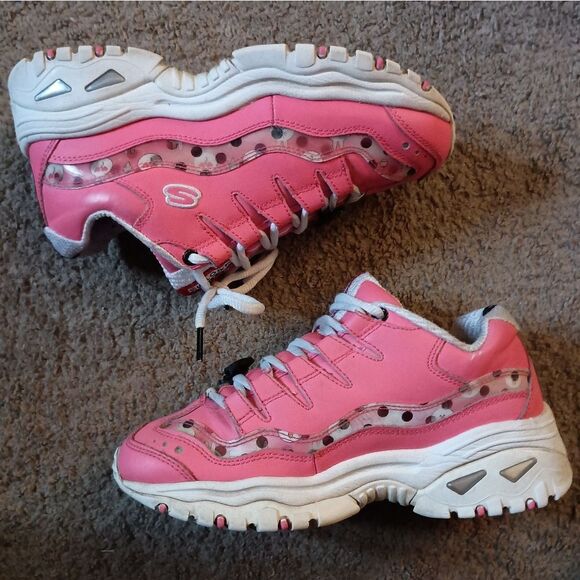 Skechers Line Friends Energy-Animated Outlook Pink Sneakers 13424 Sz 6 PRE-OWNED - Picture 3 of 6